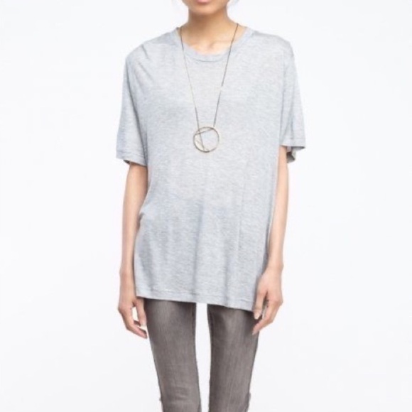 Cheap Monday Grey Soft Modal Jersey Oversized Boyfriend Tee Shirt - Picture 1 of 2